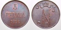 Russland Cu 5 Penniä 1 Zar Nikolaus II. 1894-1917. -