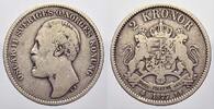Schweden 2 Kronor Oskar II. 1872-1907. -