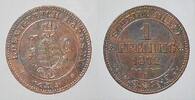 Sachsen-Albertinische Linie Cu Pfennig Johann 1854-1873. -