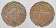 Sachsen-Albertinische Linie Cu 2 Pfennig Johann 1854-1873. -