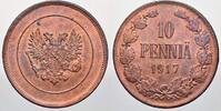 Russland Cu 10 Pennia Für Finnland, ausgaben der Provisorische Regierung 1917. -