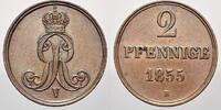 Braunschweig-Calenberg-Hannover Cu 2 Pfennig Georg V. 1851-1866. -