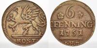 Mecklenburg-Rostock, Stadt Cu 6 Pfennig -