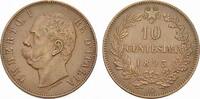 Italien-Königreich Cu 10 Centesimi Umberto I. 1878-1900. -