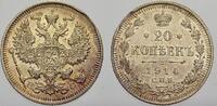 Russland 20 Kopeken Zar Nikolaus II. 1894-1917. -