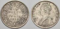 Britisch India 1/2 Rupie Victoria 1837-1901. -