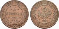 Russland 3 Kopeken Zar Nikolaus II. 1894-1917. -