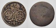 1/2 Kreuzer 1674 Schlesien-Der oberste Lehnsherr Leopold 1658-1705. Selten. Fast vorzüglich