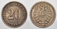 Kleinm&uuml;nzen 20 Pfennig 1876 G Sehr sch&ouml;n-Vorz&uuml;glich 18,00 EUR  + 15,00 EUR frais d'envoi