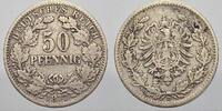 Kleinm&uuml;nzen 50 Pfennig 1877 D Sehr sch&ouml;n 30,00 EUR  + 15,00 EUR frais d'envoi
