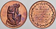 Weimarer Republik Bronzemedaille 1923 Min. berieben, Patina, vorz&uuml;glich 20,00 EUR  + 15,00 EUR frais d'envoi