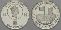 Sambia 1000 Kwacha 1999 Republik seit 1964. Polierte Platte 60,00 EUR  + 15,00 EUR frais d'envoi
