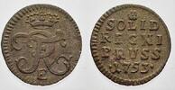 Brandenburg-Preu&szlig;en Schilling 1753 E Friedrich II. 1740-1786. 39 40,00 EUR  + 15,00 EUR frais d'envoi