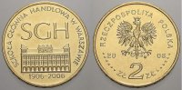 Polen-Republik 1990 bis Heute 2 Zlote (Handelsschule) Republik Polen seit 1990. -