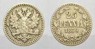 Russland 25 Penniä 1 Zar Alexander II. 1855-1881. -