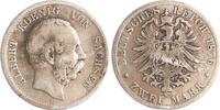 Sachsen 2 Mark Albert 1873-1902. -