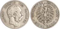 Sachsen 2 Mark Albert 1873-1902. -