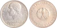 Weimarer Republik 3 Reichsmark Lessing. -