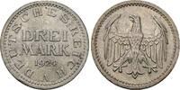 Weimarer Republik 3 Reichsmark 1924 A SPL