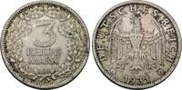 Weimarer Republik 3 Reichsmark 1931 A Umlaufmünze. TTB-SUP