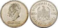 Weimarer Republik 3 Reichsmark 1932 A Goethe. SPL, schöne Patina