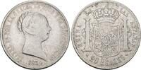 Spanien 20 Reales 1854 Isabella II. 1833-1868 Sehr sch&ouml;n 145,00 EUR  + 10,00 EUR frais d'envoi