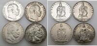 Preussen 4 x Siegestaler Wilhelm I. 1861-1888. -