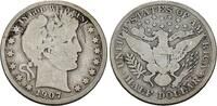 USA Half Dollar 1907 S Barber Half Dollar. Sch&ouml;n, Kratzer 35,00 EUR  + 10,00 EUR frais d'envoi