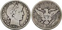 USA Half Dollar 1912 S Barber Half Dollar. Sch&ouml;n/Sehr sch&ouml;n 40,00 EUR  + 10,00 EUR frais d'envoi