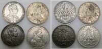 Preussen 4 x 3 Mark 1914 A Wilhelm II. 1888-1918. sehr sch&ouml;n, sehr sch&ouml;n... 165,00 EUR  + 10,00 EUR frais d'envoi