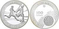 Kasachstan 100 Tenge Fussball WM 2014 Brasilien. -