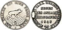Anhalt-Bernburg Ausbeutetaler Alexander Carl 1834-1863 -