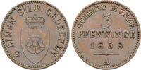 Lippe-Detmold, Fürstentum Cu- 3 Pfennig Paul Friedrich Emil Leopold, 1851-1875 -