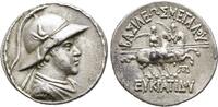 Baktrien Tetradrachme. Griechische Könige Eukratides I., 170-145 v. Chr. -