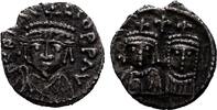 Byzanz Heraclius, 610-641, mit Heraclius Constantinus und Martina Halbsiliqua 617/641, Sehr schön