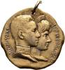 Spanien Einseitige Bronzemedaille Königreich Alfons XII., 1874-1885 -