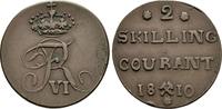 Norwegen 2 Skilling Königreich Friedrich VI. von Dänemark, 1808-1814 -