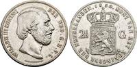 Niederlande 2 1/2 Gulden Königreich Wilhelm III., 1849-1890 -