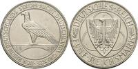 Weimarer Republik 5 Reichsmark 1930 F Rheinlandräumung Ger. Rf. u. Kr., etw. ber., SUP