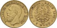 Baden 5 Mark 1877 G Friedrich I. 1856-1907 TTB+