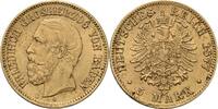 Baden 5 Mark 1877 G Friedrich I. 1856-1907 TTB+