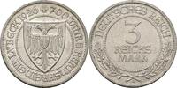 Weimarer Republik 3 Reichsmark 1926 A 700 Jahre Reichsfreiheit Lübeck Ger. Rf. u. Kr., SUP