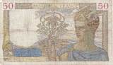 France 50 Francs 1938 Cérès, Z.7599, Fayette:18.08, KM:85b TB