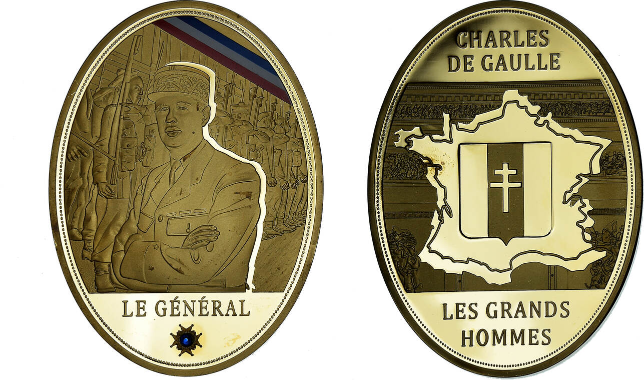 France Medaille Nos Grands Hommes, Charles de Gaulle, Politics, Society