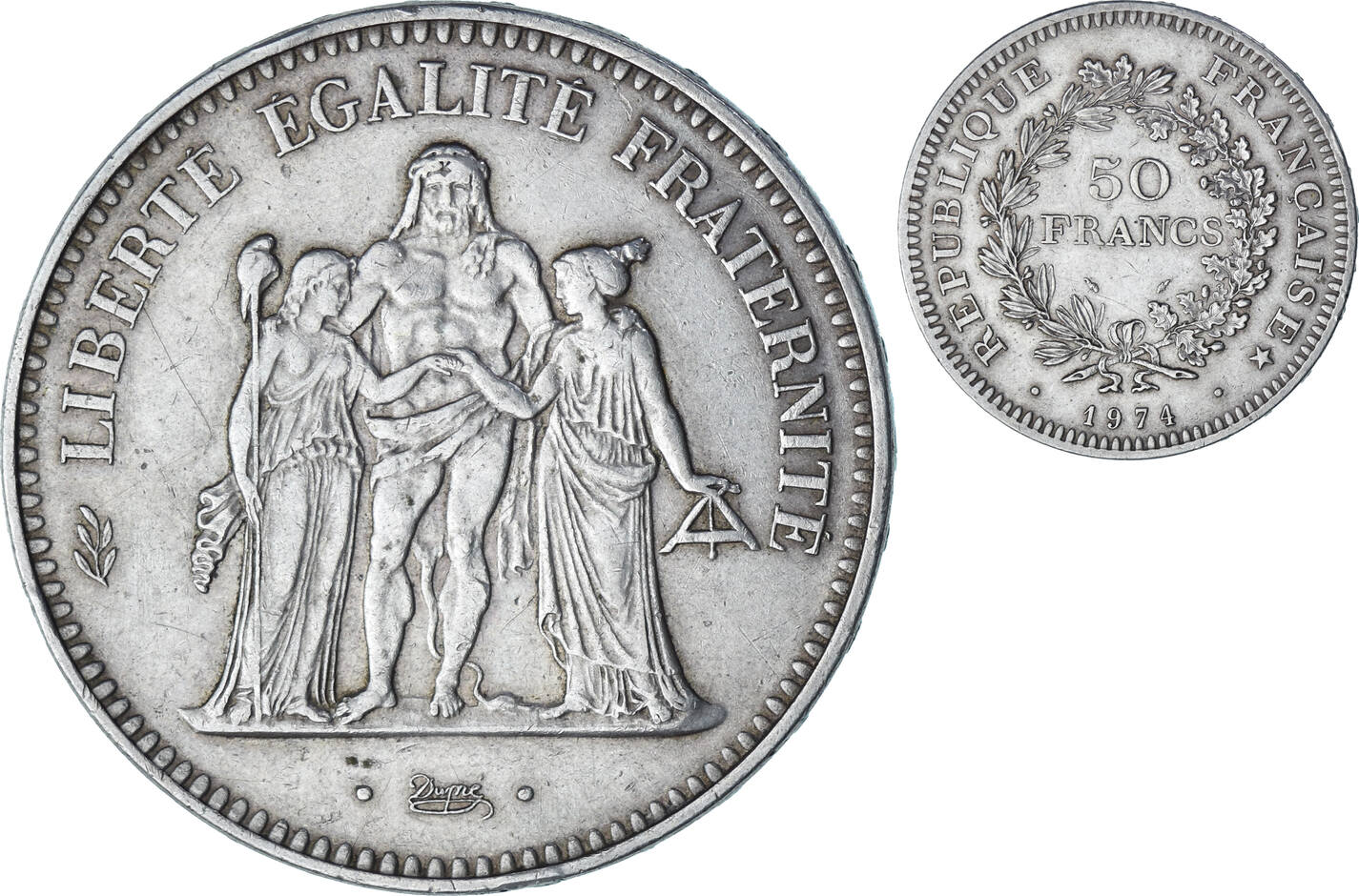 France 50 Francs 1974 Paris Hercule, Paris, Avers 20 francs