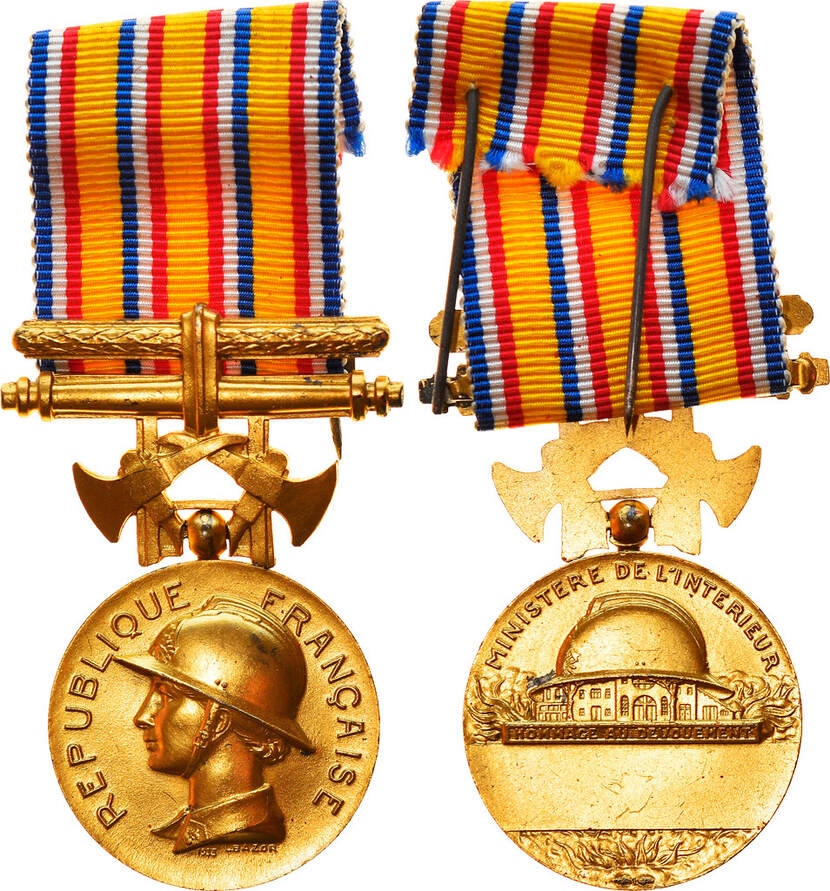 MÉDAILLE MINISTÈRE DE L'INTÉRIEUR HOMMAGE au DÉVOUEMENT n10