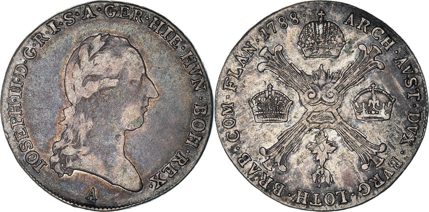 Pays-Bas Autrichiens 1/4 Kronenthaler 1788 A Monnaie, AUSTRIAN ...