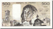 France 500 Francs Billet, 500 F 1968-1993 ''Pascal'', 1982-08-05 -
