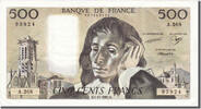 France 500 Francs Billet, 500 F 1968-1993 ''Pascal'', 1987-11-05 -