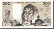 France 500 Francs Billet, 500 F 1968-1993 ''Pascal'', 1990-02-01 -